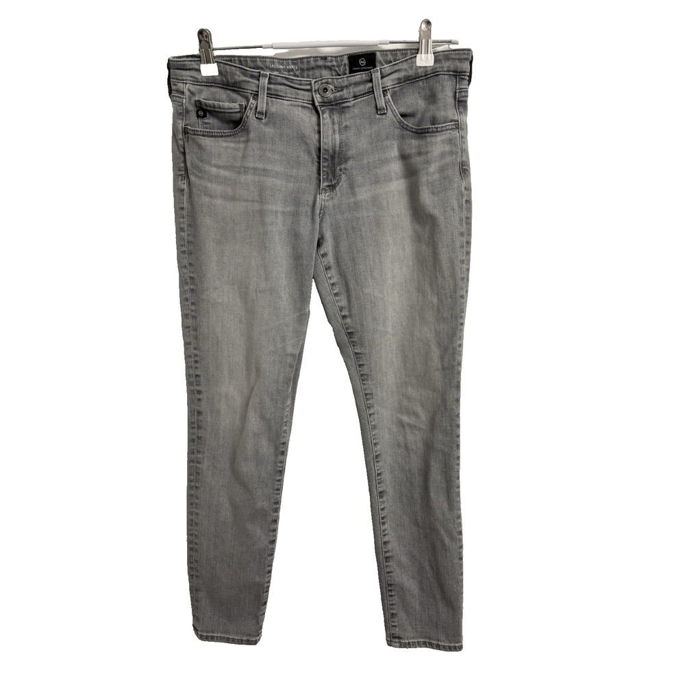 AG Adriano Goldschmied Women's 30R Gray Legging Ankle Super Skinny Jeans Sexy